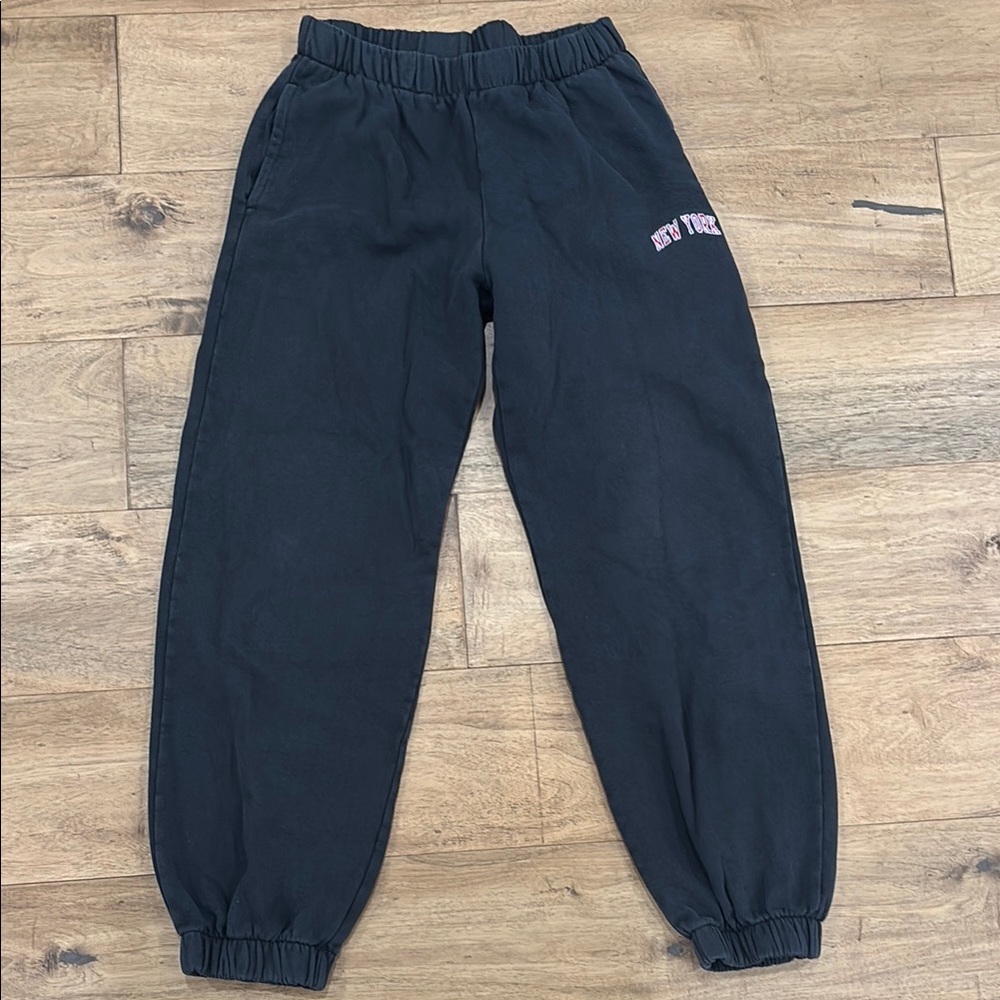 Brandy Melville Black Joggers Elastic Waistband Relaxed Fit